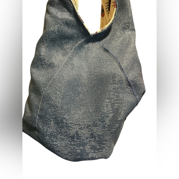 Evil Eye Bindle Tote herringbone bag by French Designer Sophie Peirani Createur - Picture 2 of 8